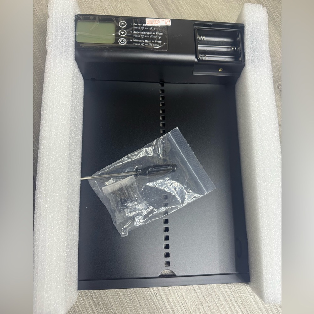 Black Electronic Device with Accessories
